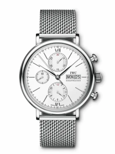 IWC Portofino Chronograph Stainless Steel / Silver / Milanese IW3910-28 (IW391028)